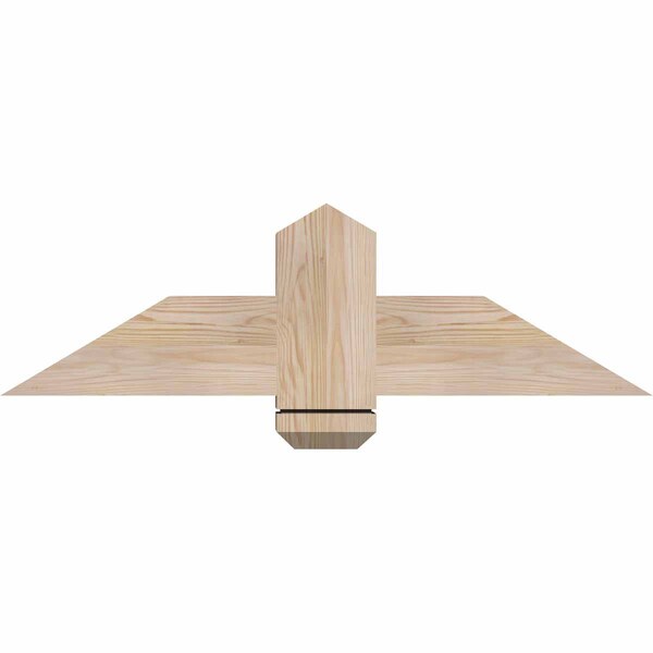 Ekena Millwork Eugene Smooth Timber Gable Bracket, Douglas Fir, 36"W x 10"H x 3 1/2"D x 5 1/2"F, 7/12 Pitch GBW036X10X0406EUG00SDF - main